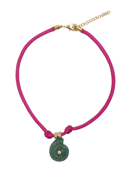 Fuchsia green shell