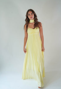 Daisy Yellow Silk Dress