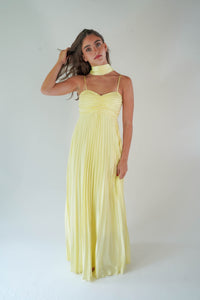 Daisy Yellow Silk Dress