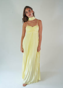 Daisy Yellow Silk Dress