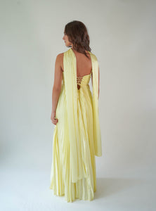 Daisy Yellow Silk Dress