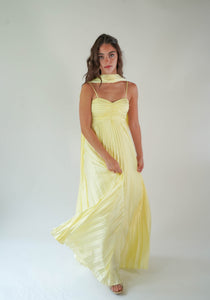 Daisy Yellow Silk Dress