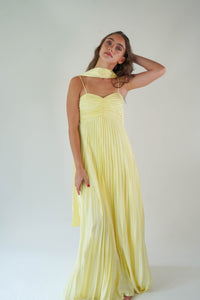 Daisy Yellow Silk Dress