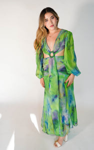 Mara Green Cut Out Dress