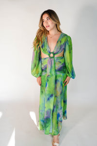 Mara Green Cut Out Dress