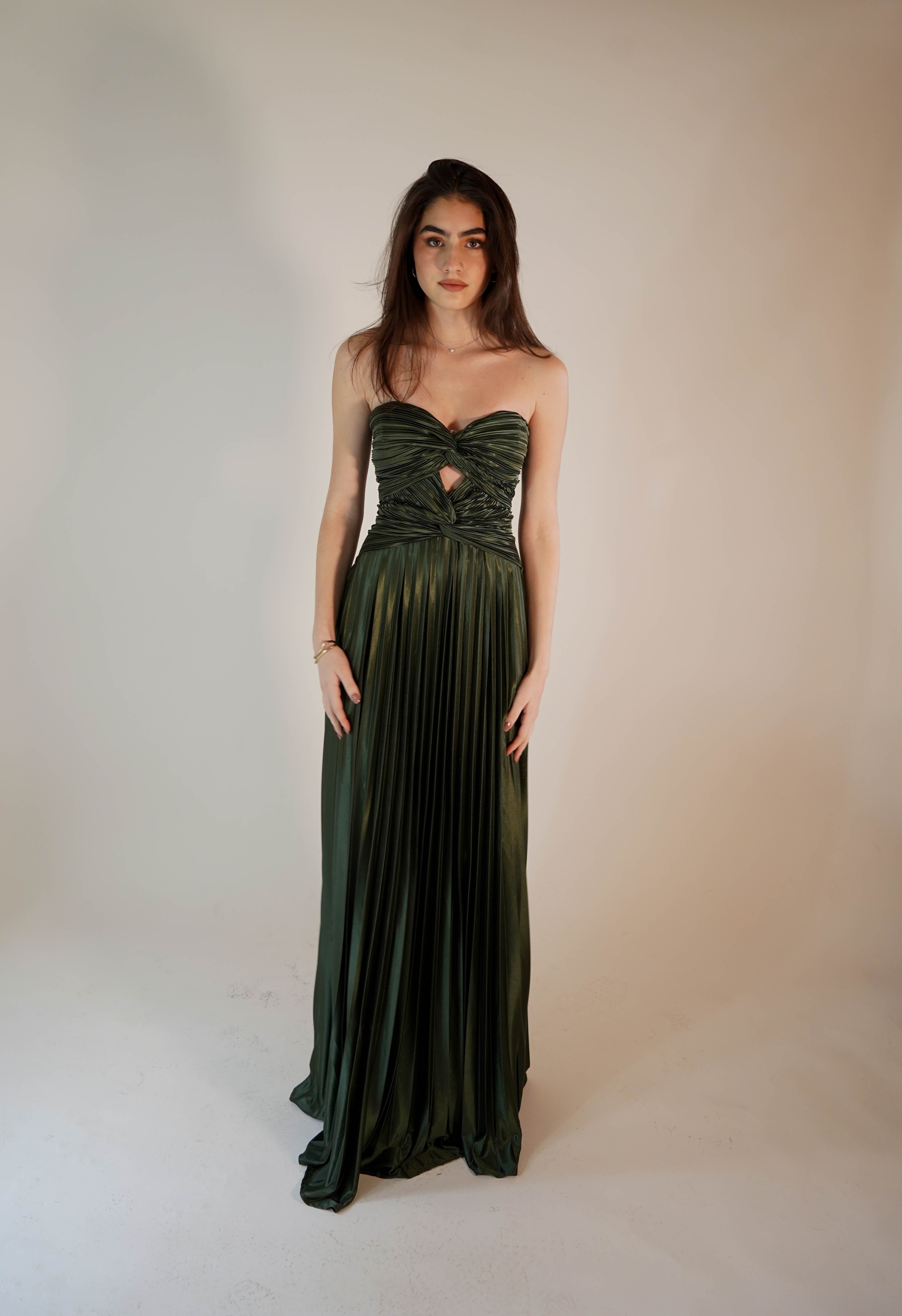 Andie Strapless Green Dress