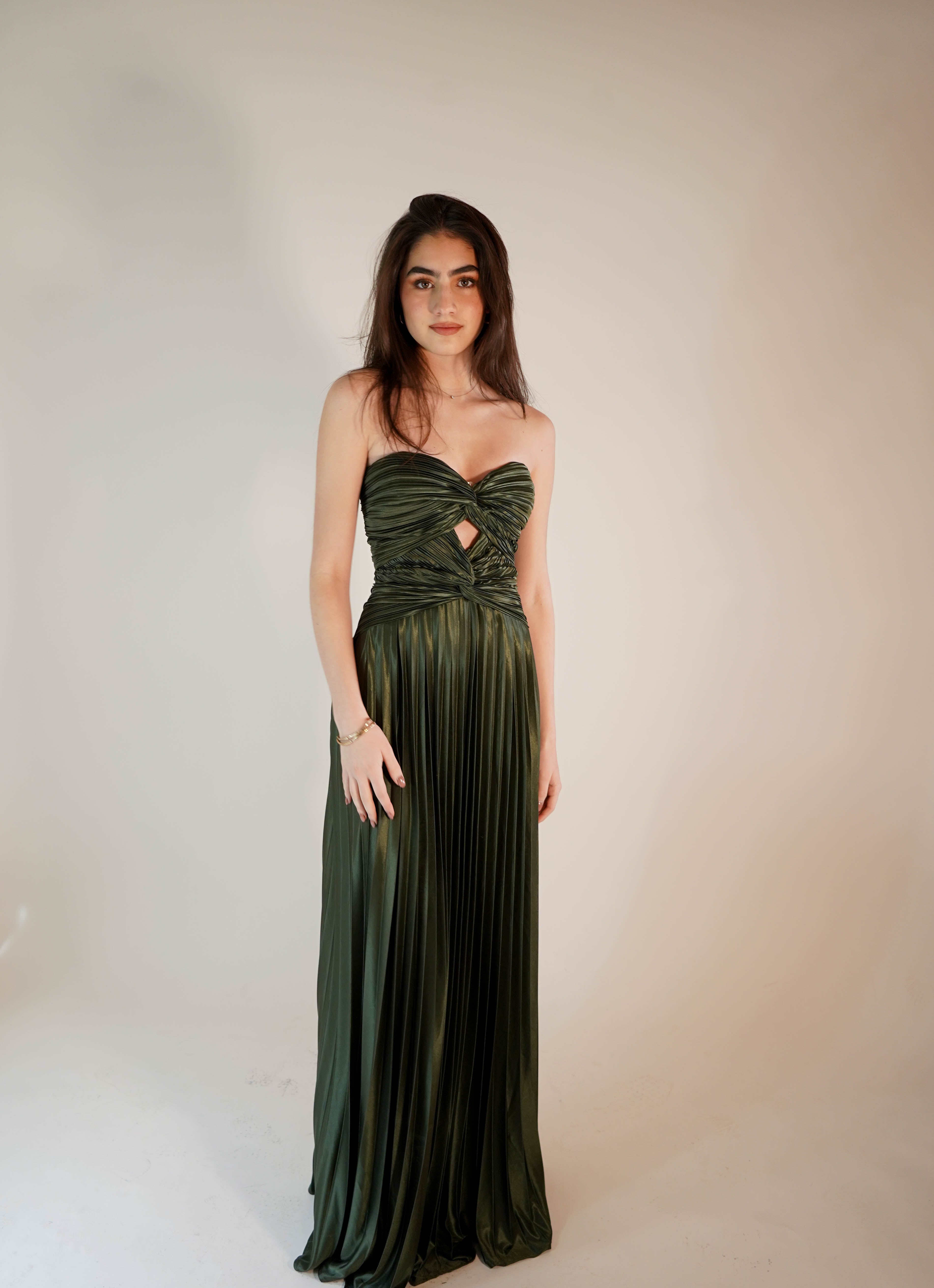 Andie Strapless Green Dress