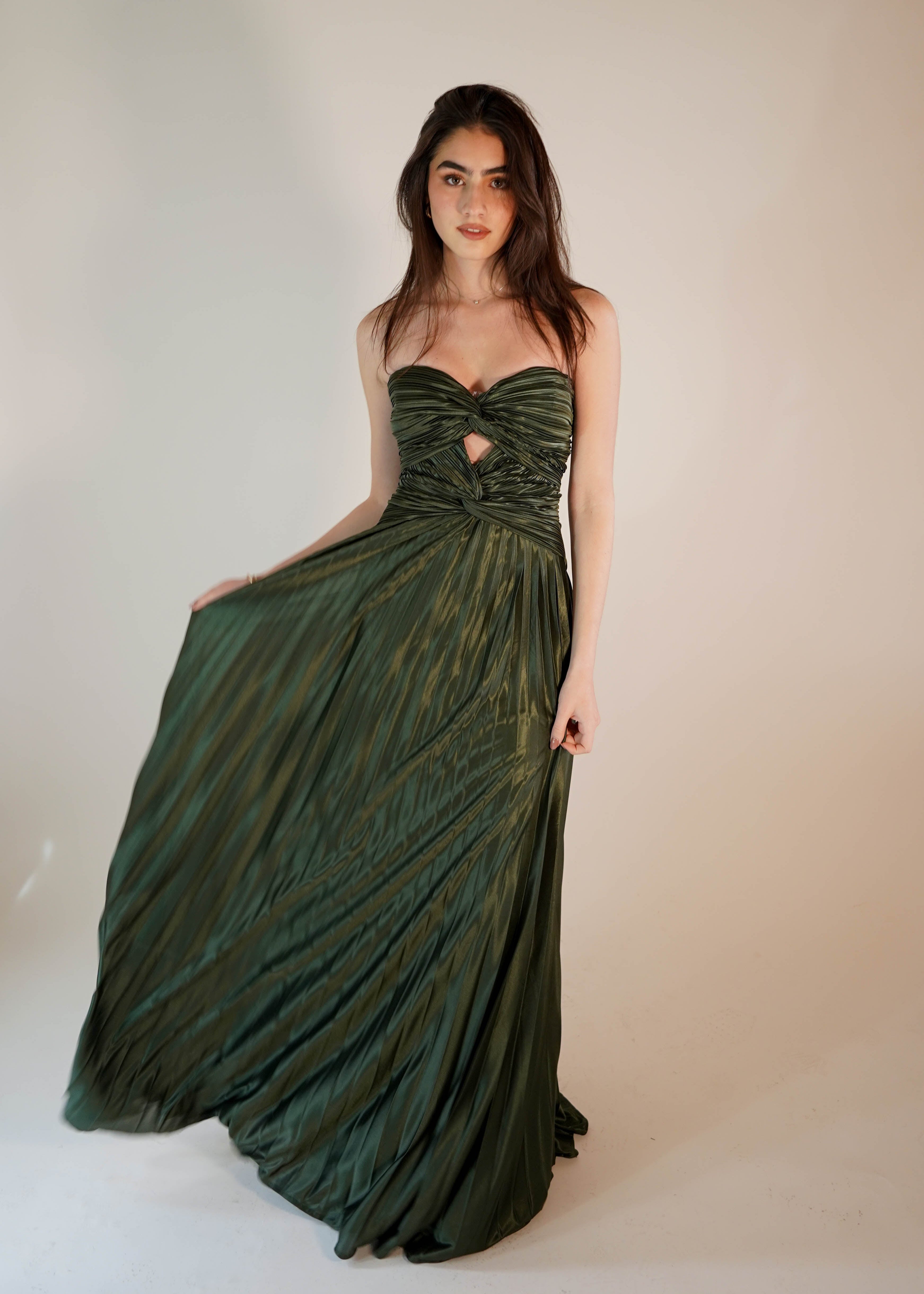 Andie Strapless Green Dress