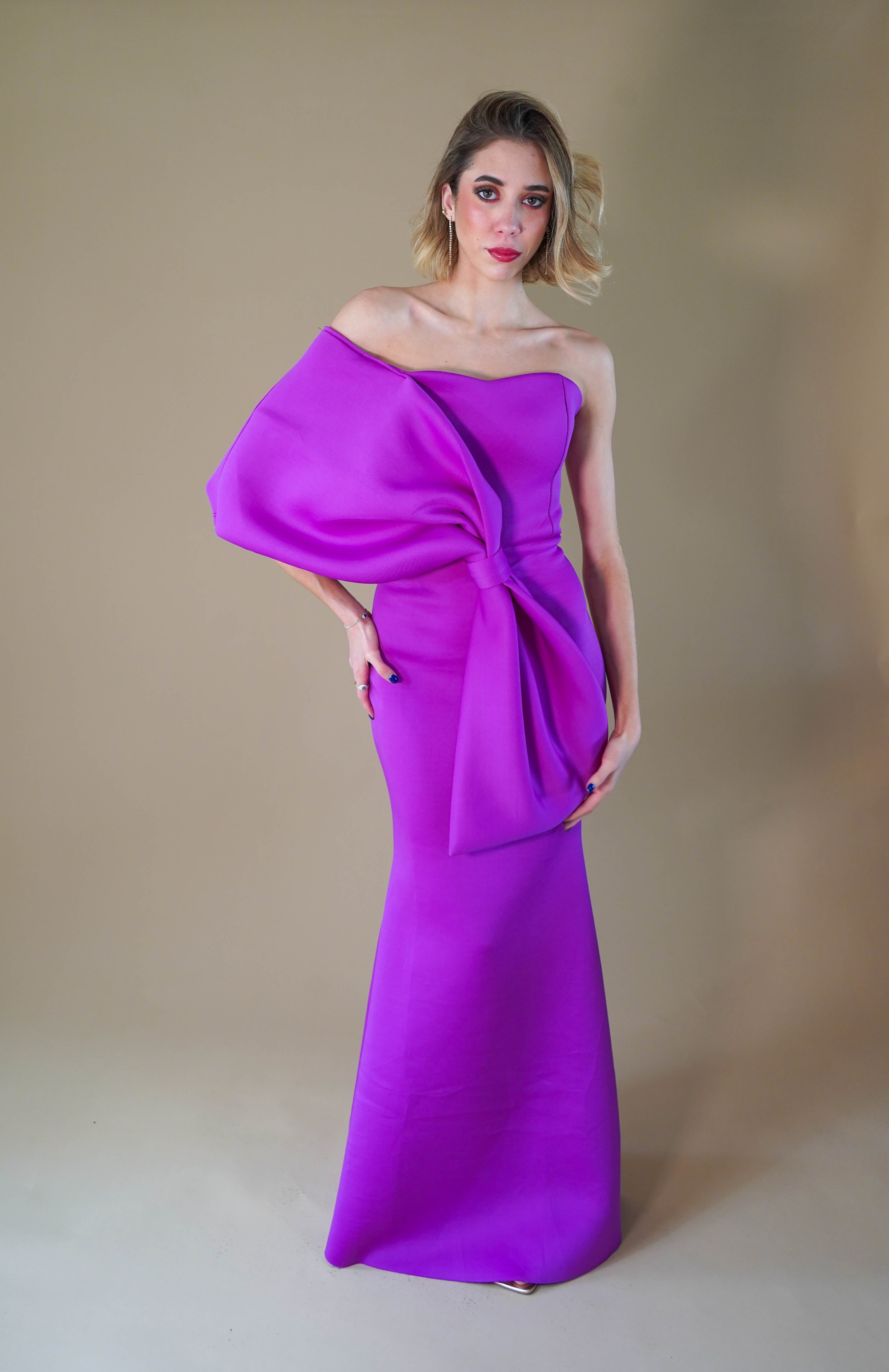 Mara Purple Bun Dress