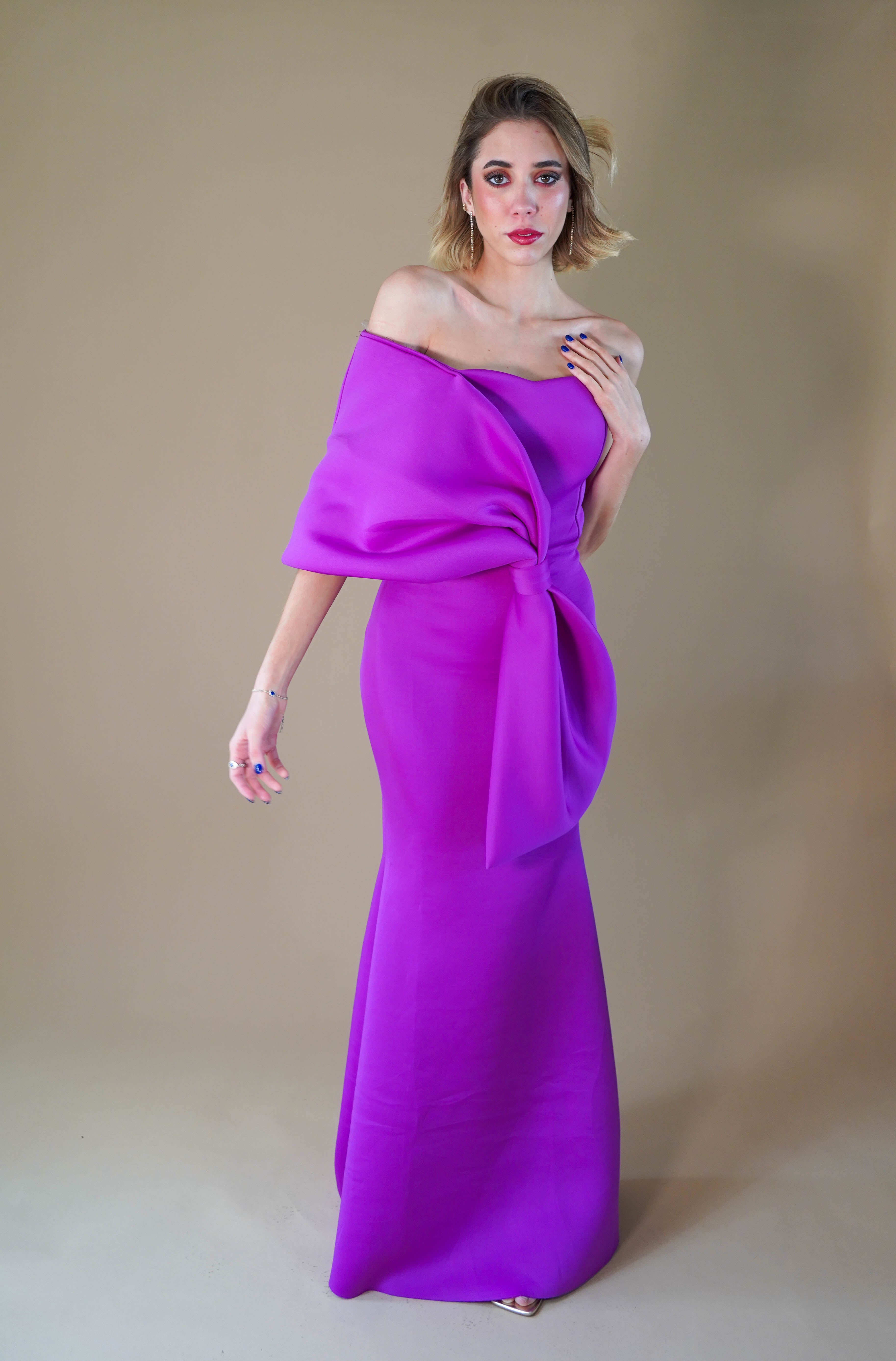 Mara Purple Bun Dress