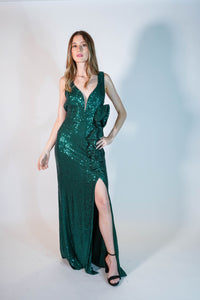 Mely Flower Sequin Dress