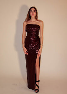 Kate Brown Strapless Sequin Dress