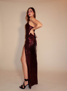 Kate Brown Strapless Sequin Dress