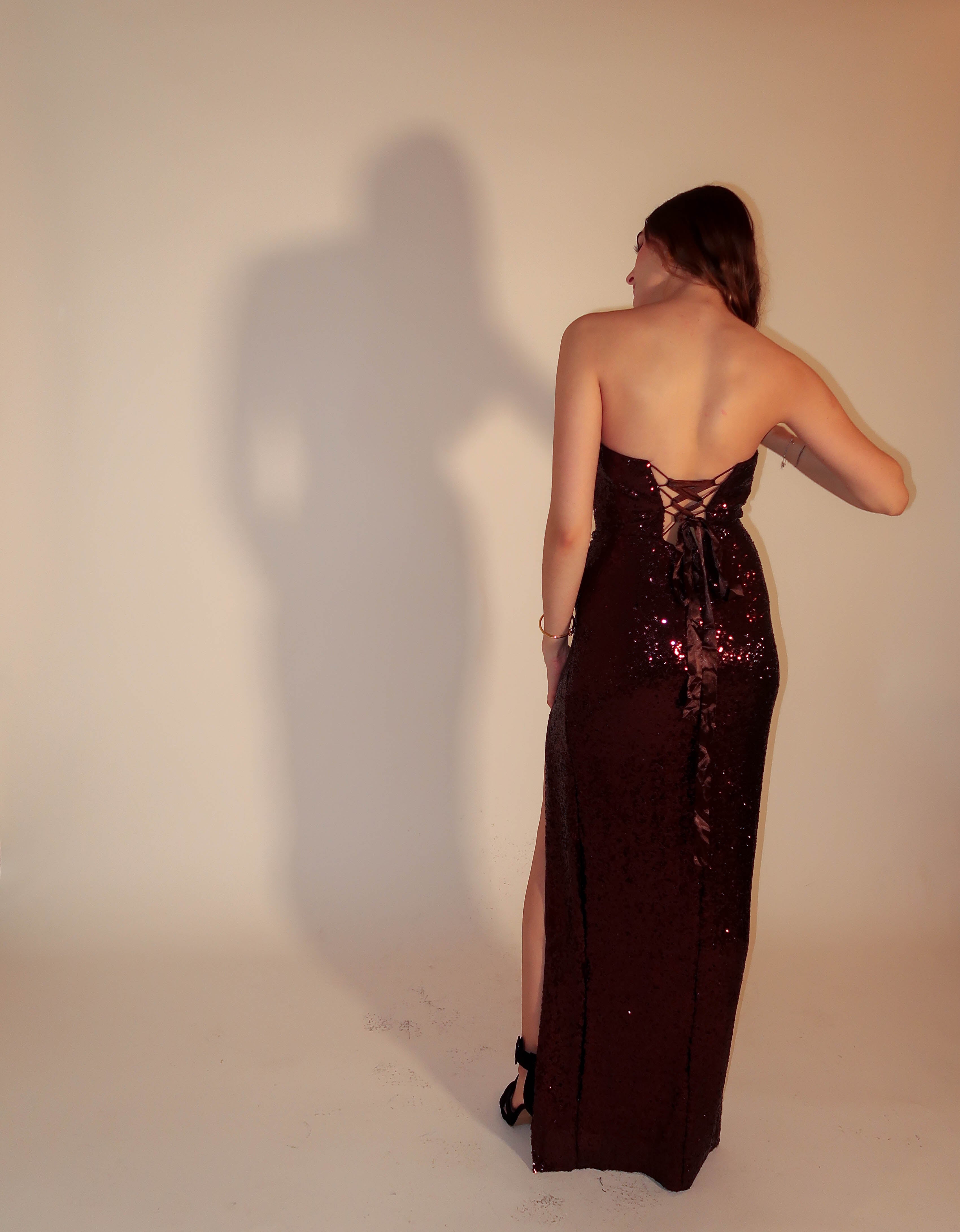 Kate Brown Strapless Sequin Dress
