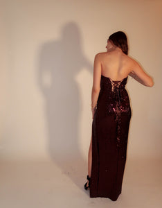 Kate Brown Strapless Sequin Dress