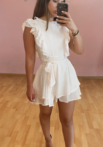 Jumpsuit beige con estrellas