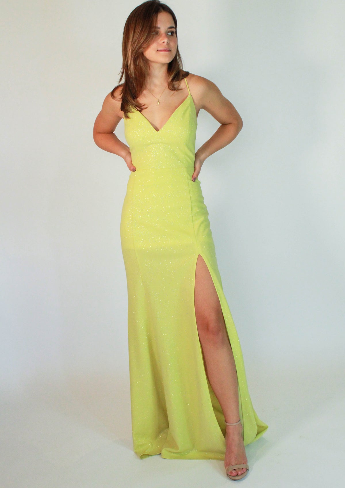 Vestido amarillo limon