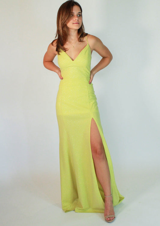 Vestido amarillo limon