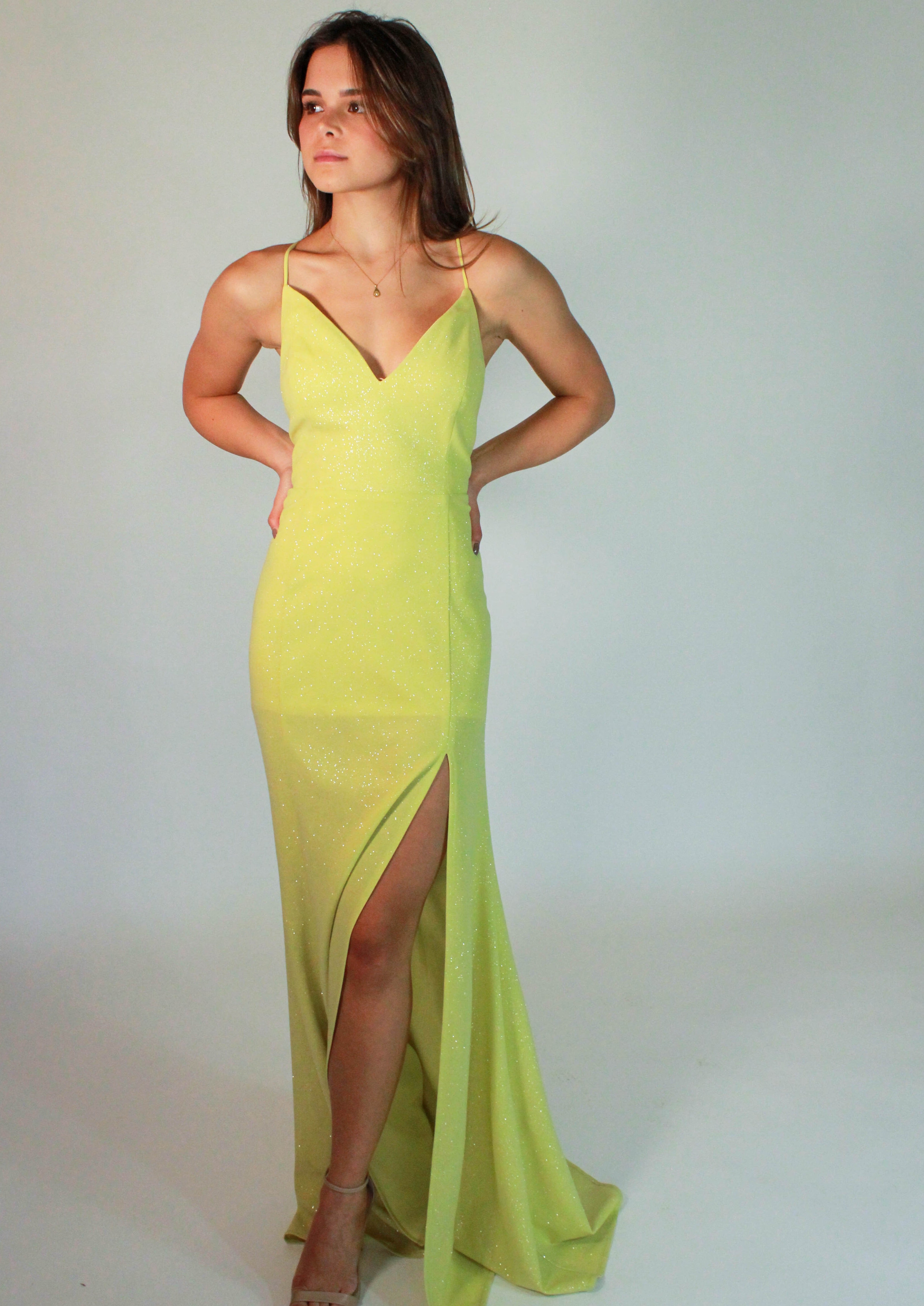 Vestido amarillo limon