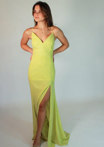 Vestido amarillo limon