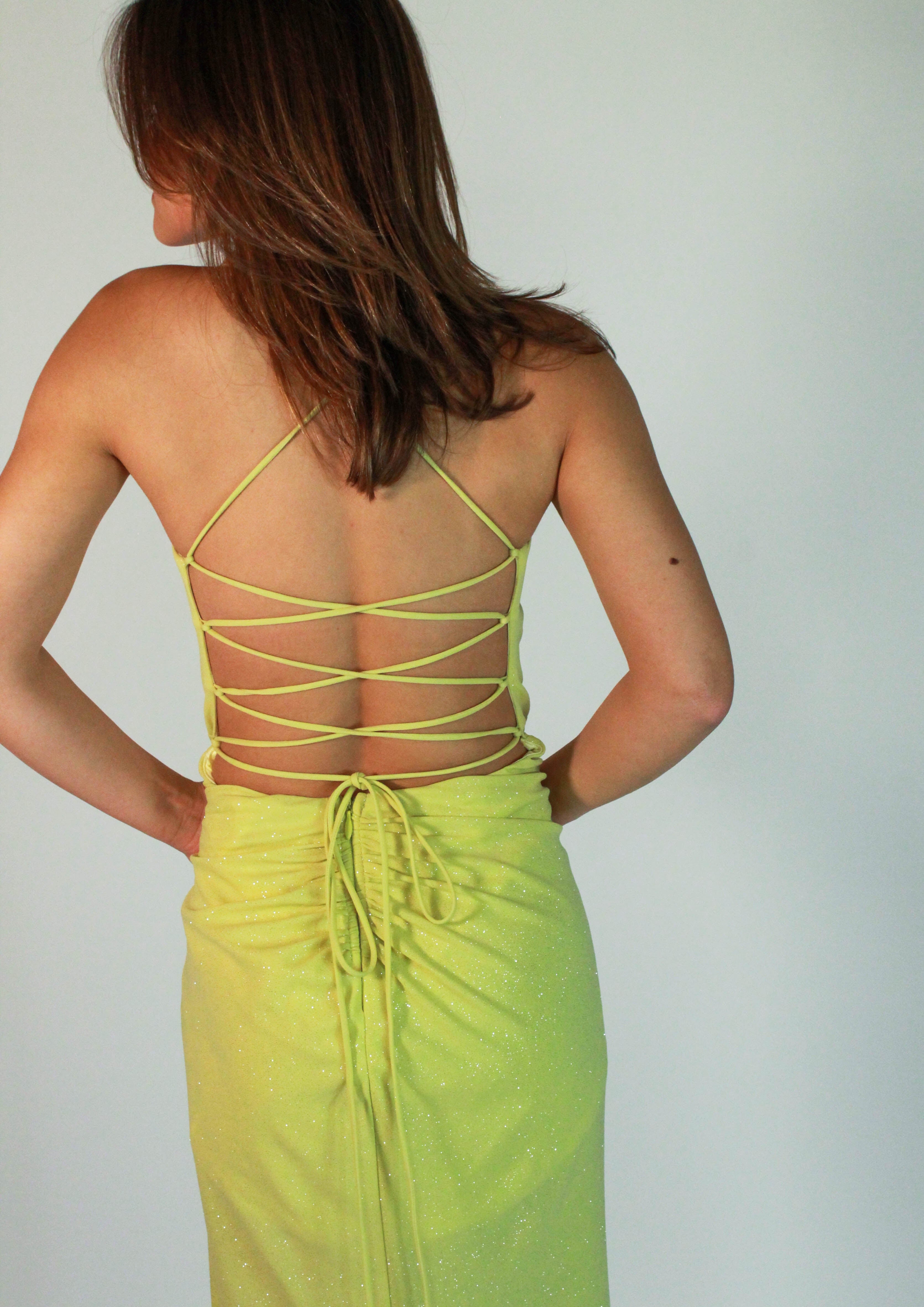 Vestido amarillo limon