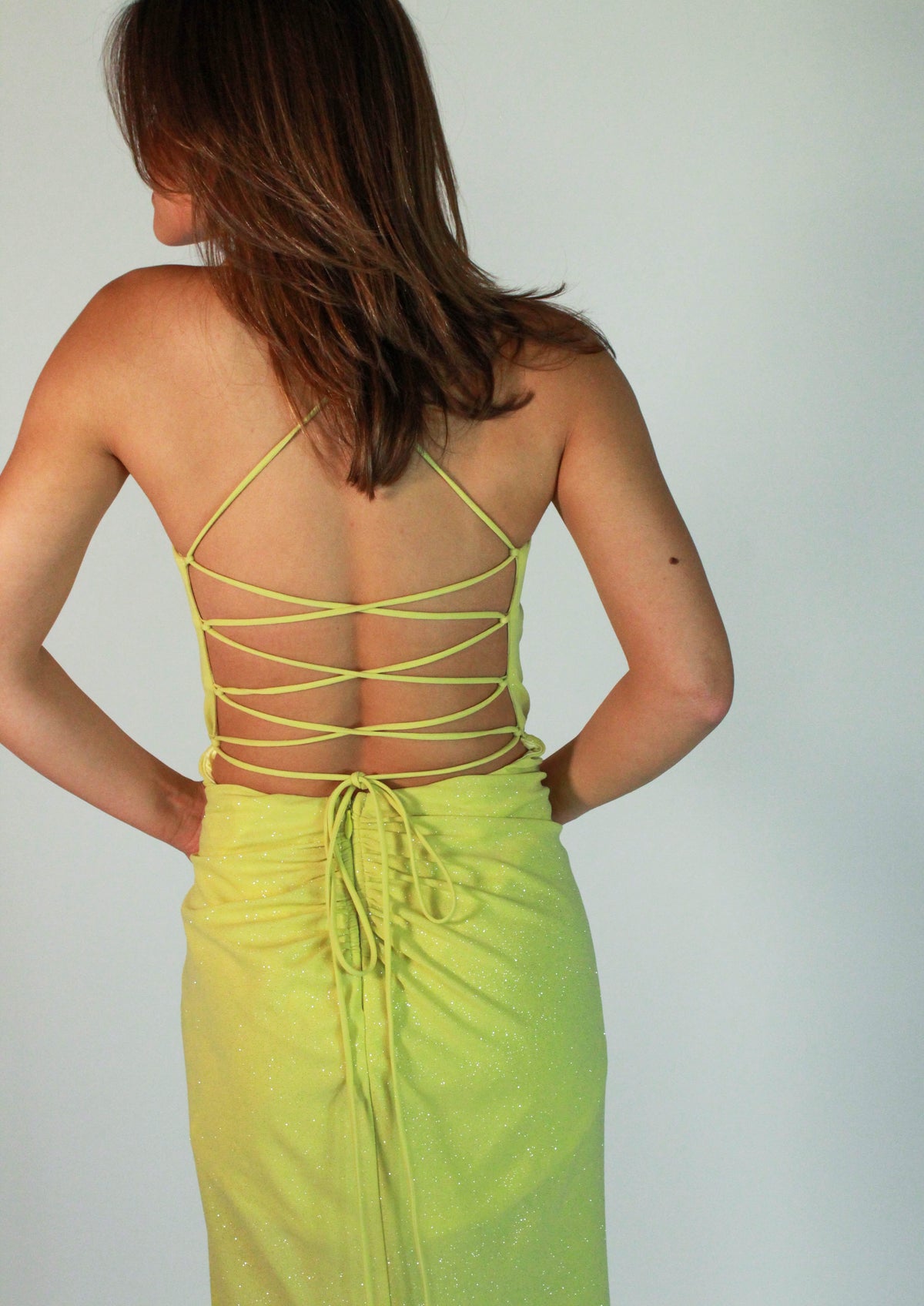 Vestido amarillo limon