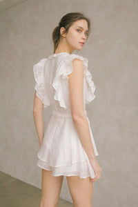 Jumpsuit beige con estrellas