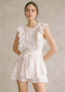 Jumpsuit beige con estrellas