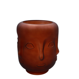 Maceta caras ambar chica