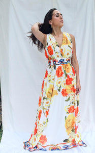 Vestido Blanco Con Flores